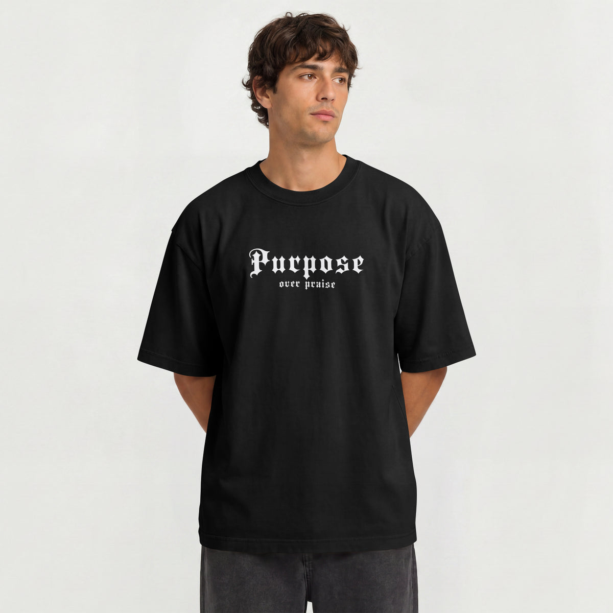 Purpose Over Praise Oversized Tee